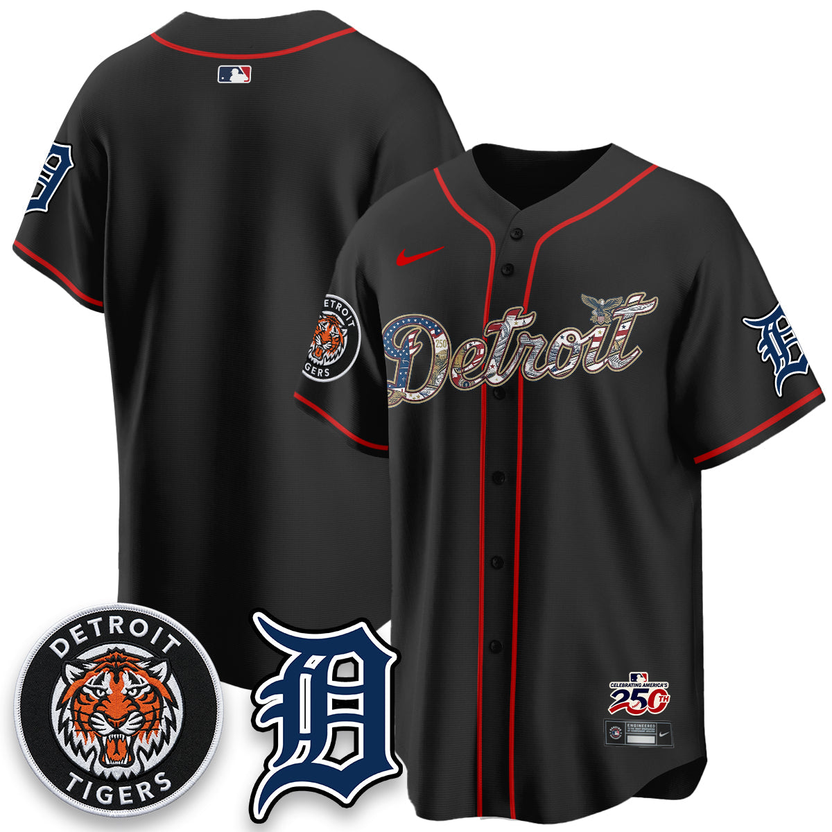 DET 2026 Independence Day USA Vapor Limited Jersey - Stitched