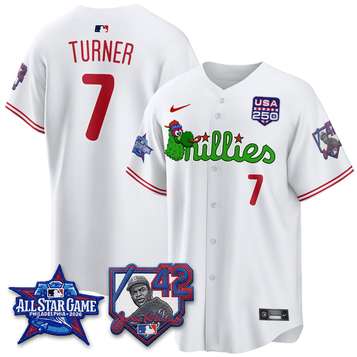 PHI Phanatic 2026 New Era & 250th USA Vapor Limited Jersey - All Star Game - All Stitched