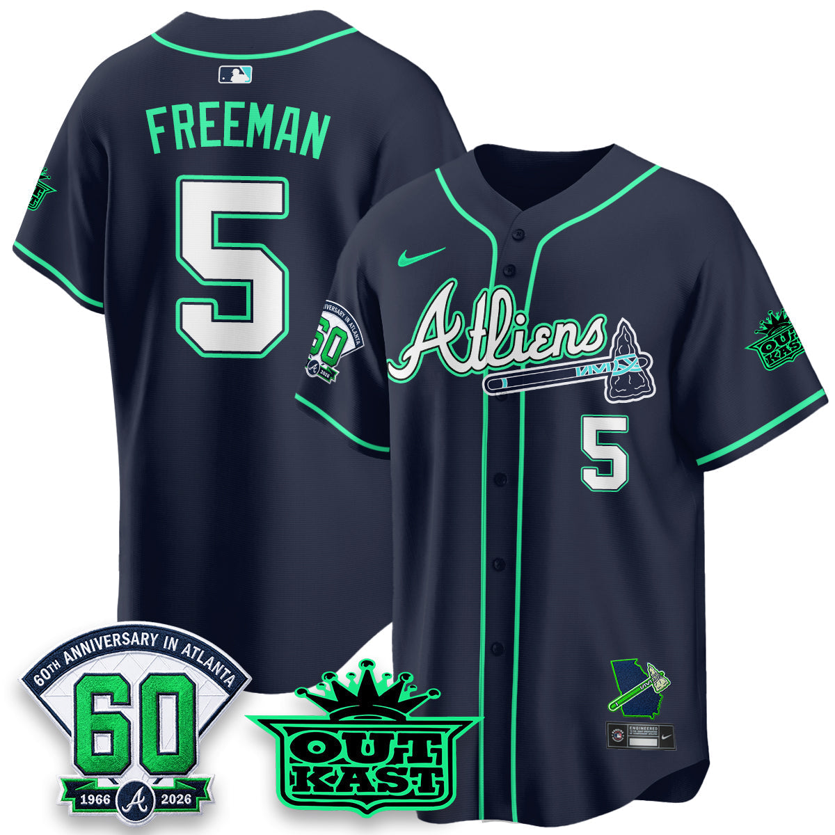 ATL x Atliens Cool Base Galaxy Version Jersey - Stitched