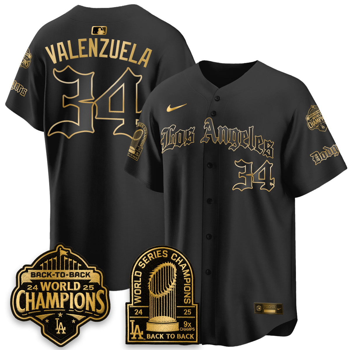 LAD WS Champions Back 2 Back Patch Vapor Premier Limited Gothic Edition Jersey - All Stitched