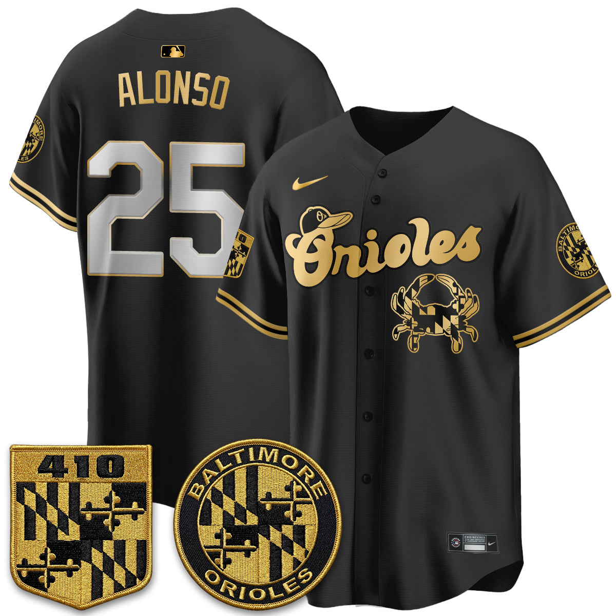 BAL Maryland Flag Vapor Limited Jersey - Stitched