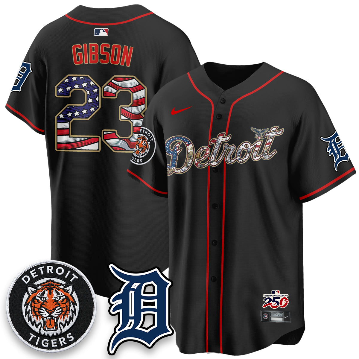 DET 2026 Independence Day USA Vapor Limited Jersey - Stitched