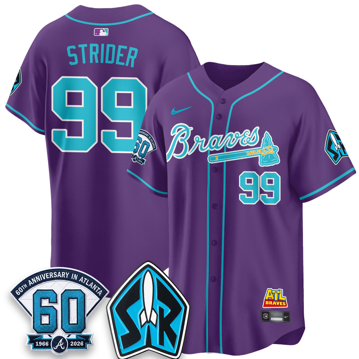 ATL 60th Anniversary Space Ranger Edition Vapor Limited Jersey - All Stitched