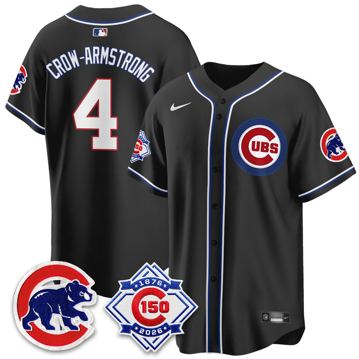 CHC 150th Anniversary Black Out Style Vapor Premier Limited Jersey - All Stitched