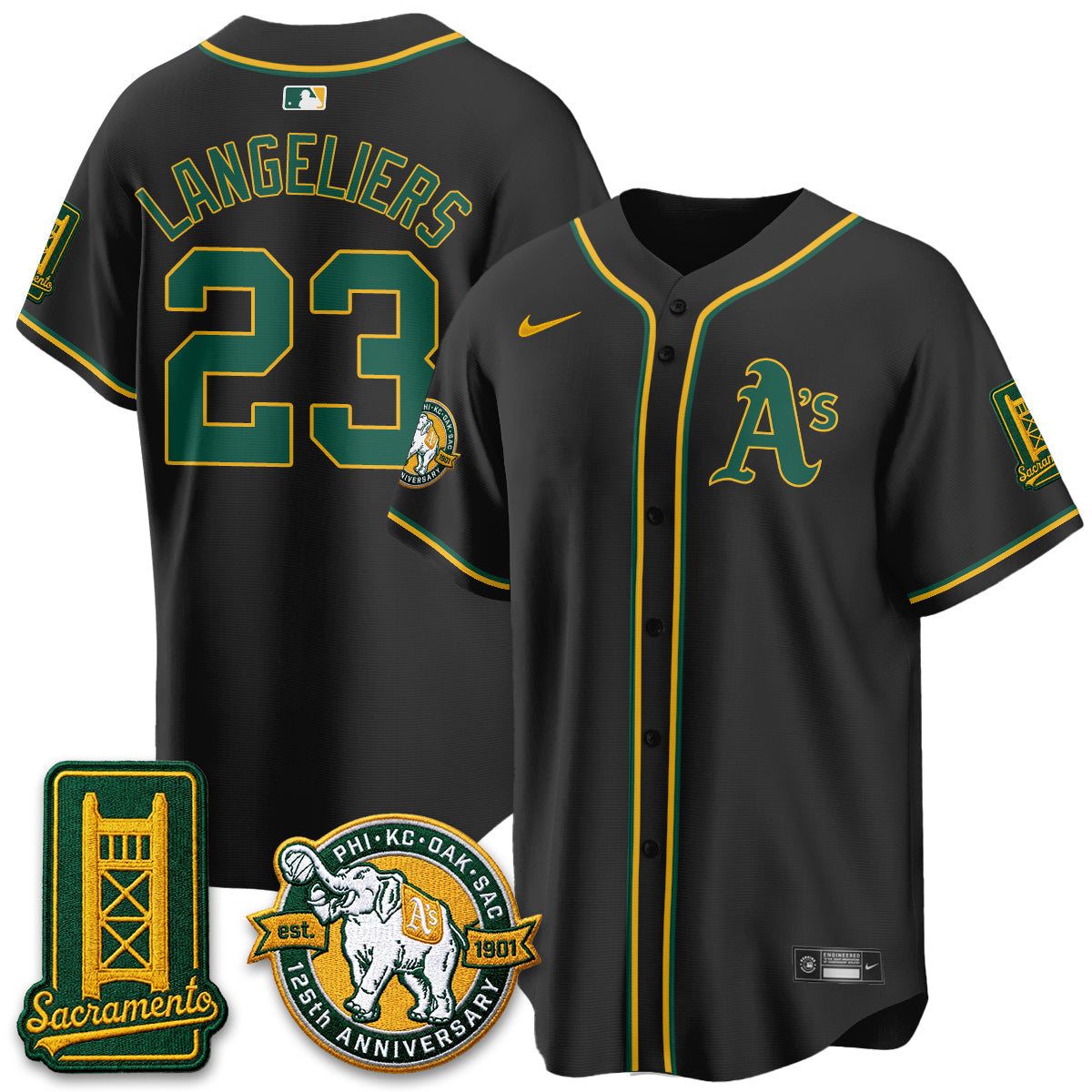 OAK 2026 Black Out Style - Celebrating 125 Years -  Limited Vapor Jersey - All Stitched