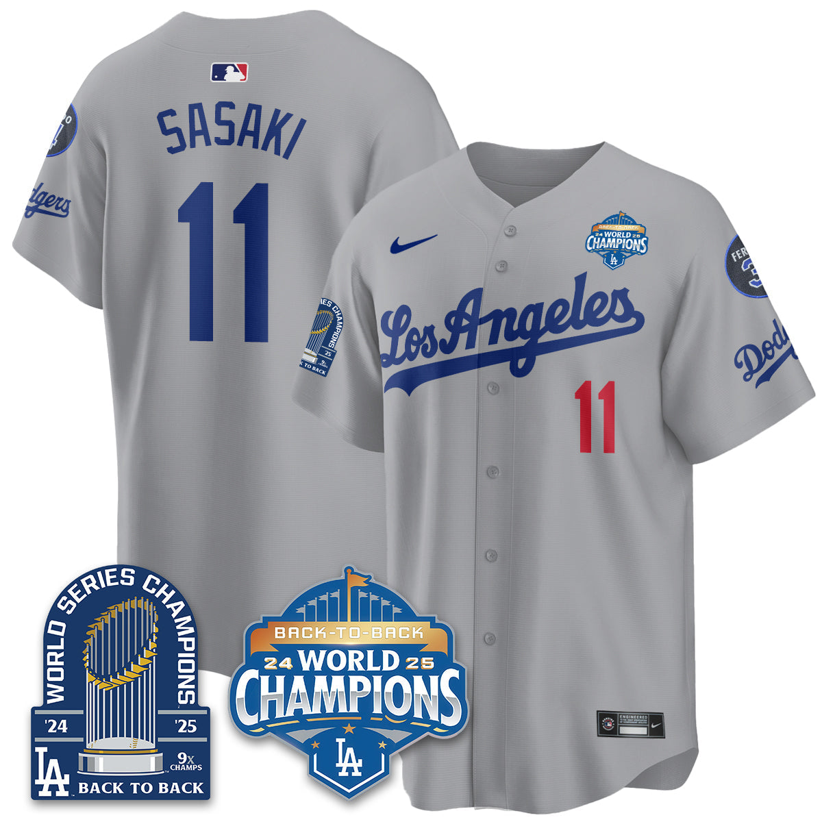 LAD Alternate  Vapor Limited Jersey - 9x Champs - Stitched