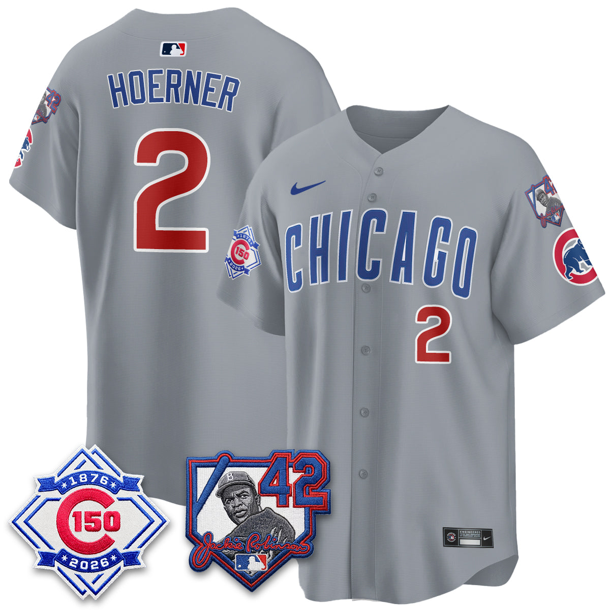 CHC 150th Anniversary & Jackie Robinson Day Patch Vapor Premier Limited Jersey - Stitched