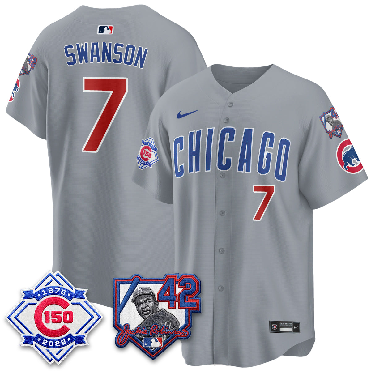 CHC 150th Anniversary & Jackie Robinson Day Patch Vapor Premier Limited Jersey - Stitched
