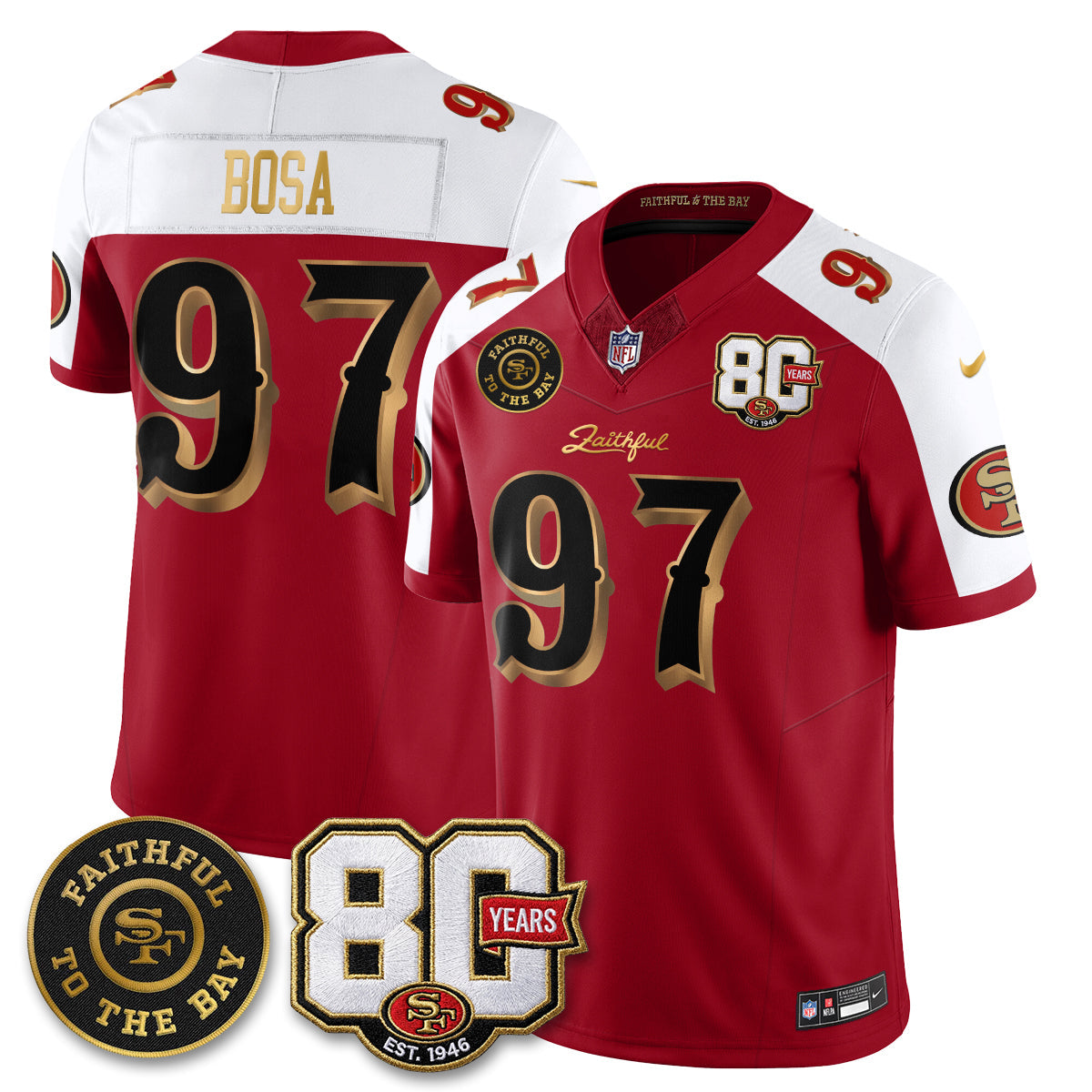SF “Rivalries” Vapor Limited Jersey - Faithful To The Bay Patch - All Stitched