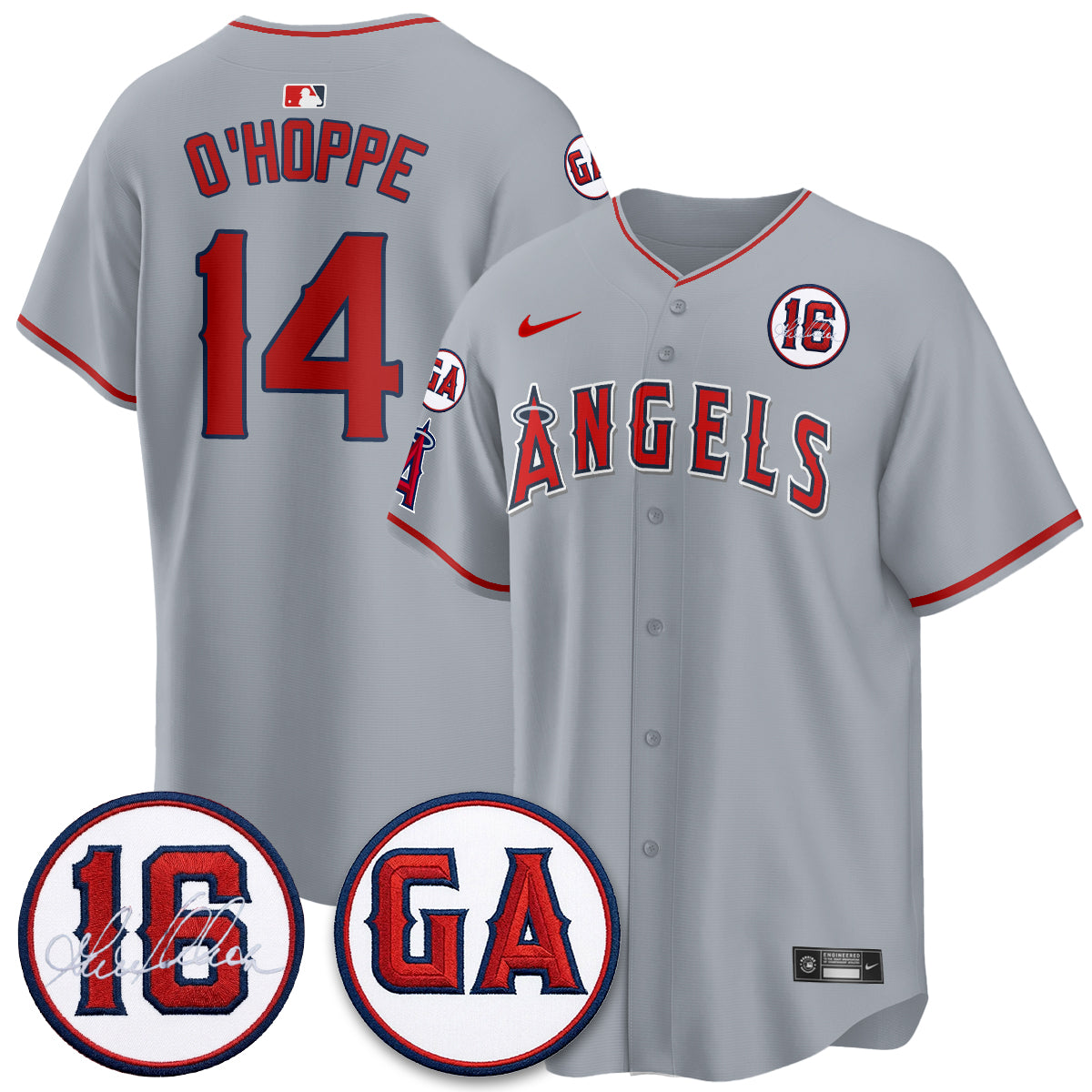 LAA Garret Anderson Tribute Patch Vapor Premier Limited Jersey - All Stitched