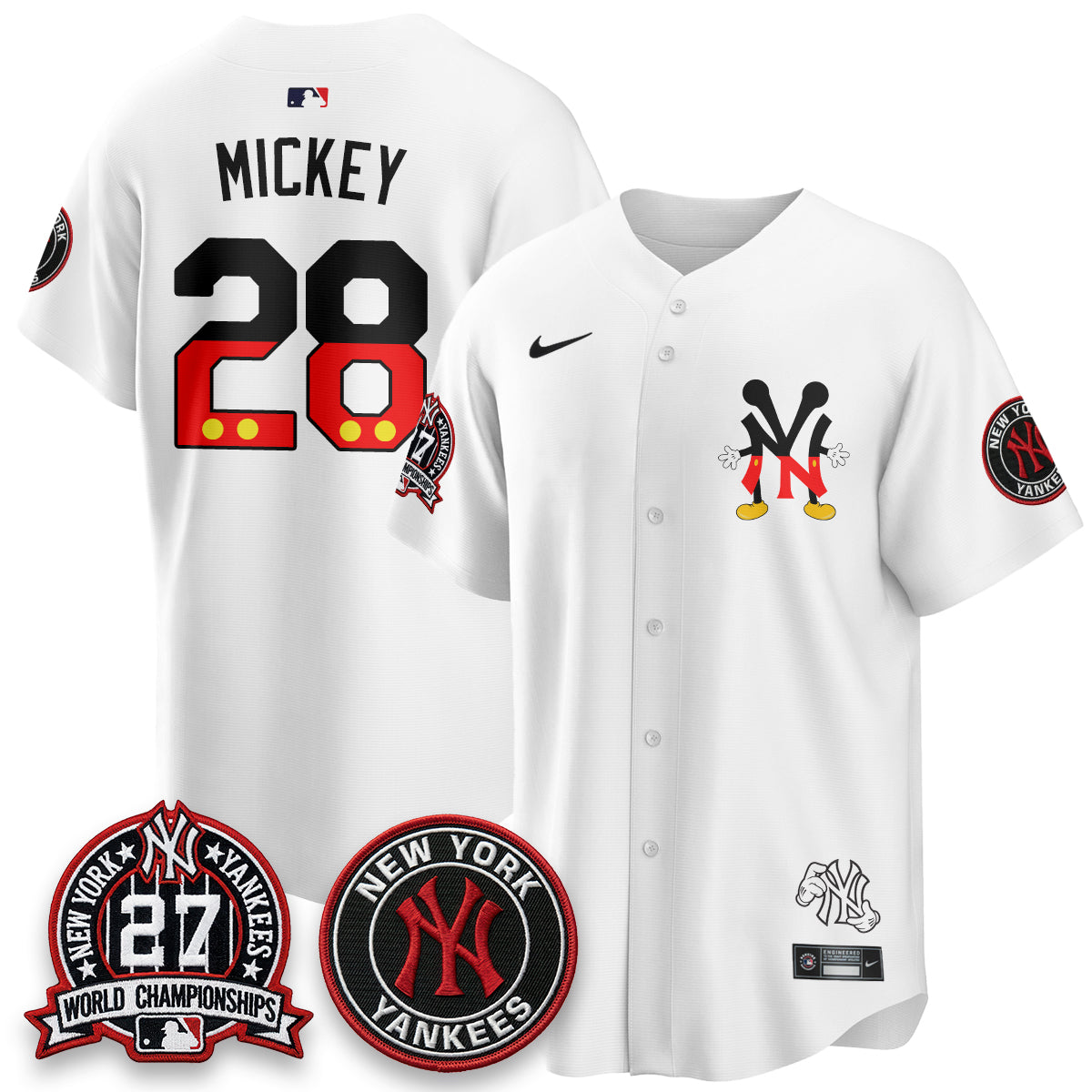 NYY x Mouse Vapor Limited Jersey - Stitched