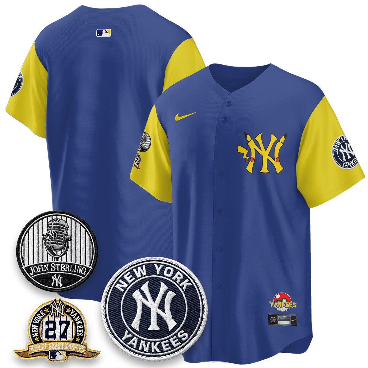 NYY x PKM Cartoon Limited Jersey -  Stitched
