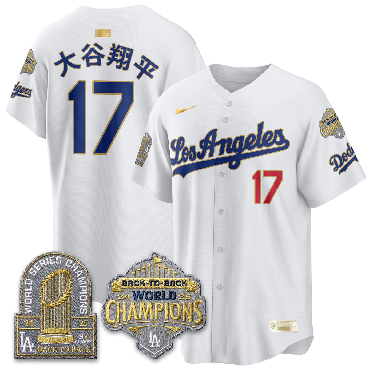 LAD Gold Collection Vapor Limited Jersey - 9x & B2B Champs - Stitched