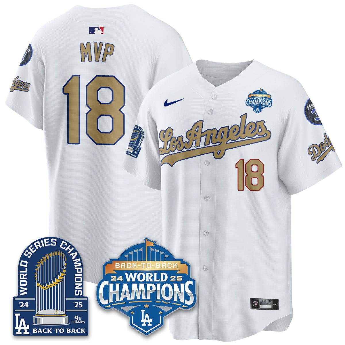 LAD Alternate  Vapor Limited Jersey - 9x Champs - Stitched