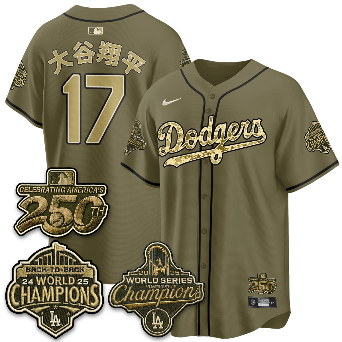 LAD Military Appreciation Game Day Jersey -Stitched