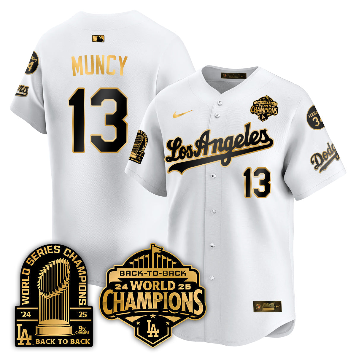 LAD Alternate  Vapor Limited Jersey - 9x Champs - Stitched