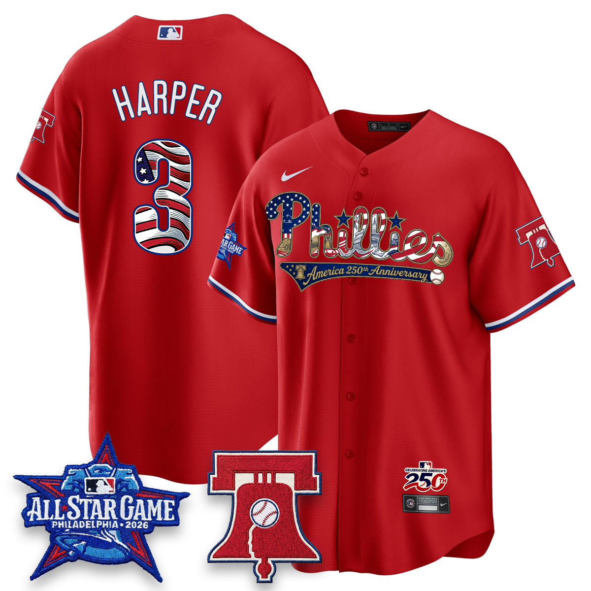 PHI 2026 Independence Day USA Vapor Limited Jersey - Stitched