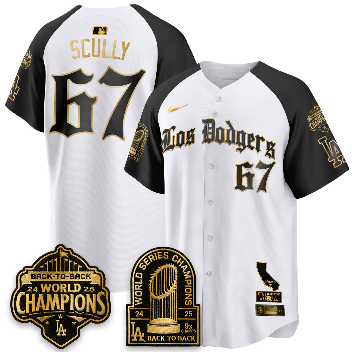 LAD World Series Champions Vapor Premier Limited Gothic Edition Jersey - All Stitched