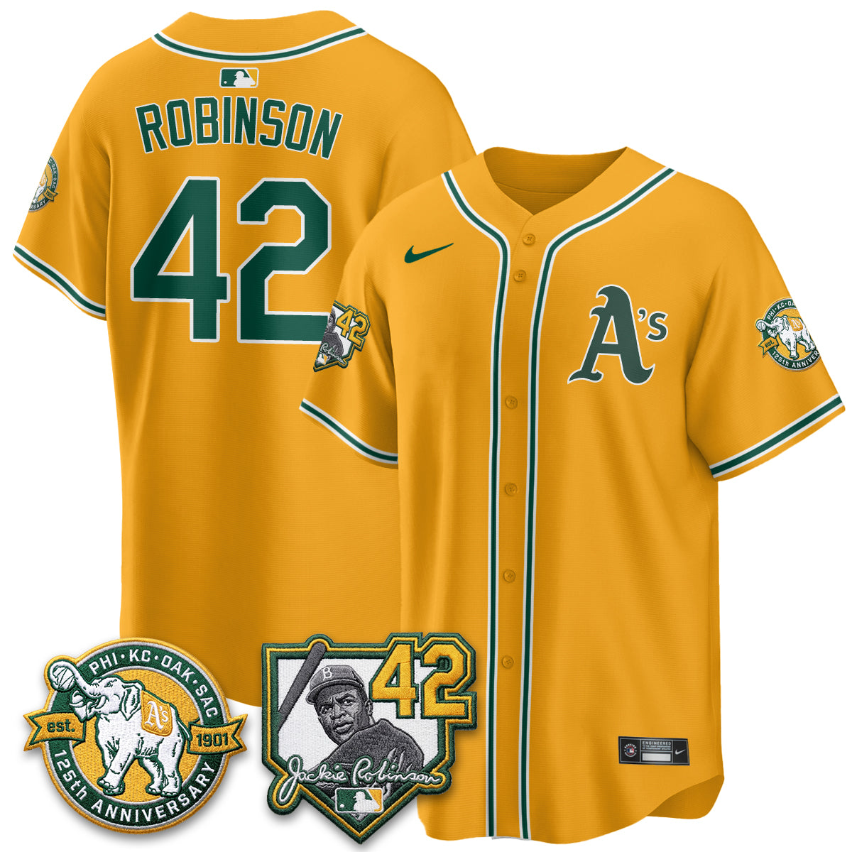 OAK 2026 Jackie Robinson Day - Celebrating 125 Years Limited Vapor Jersey - All Stitched
