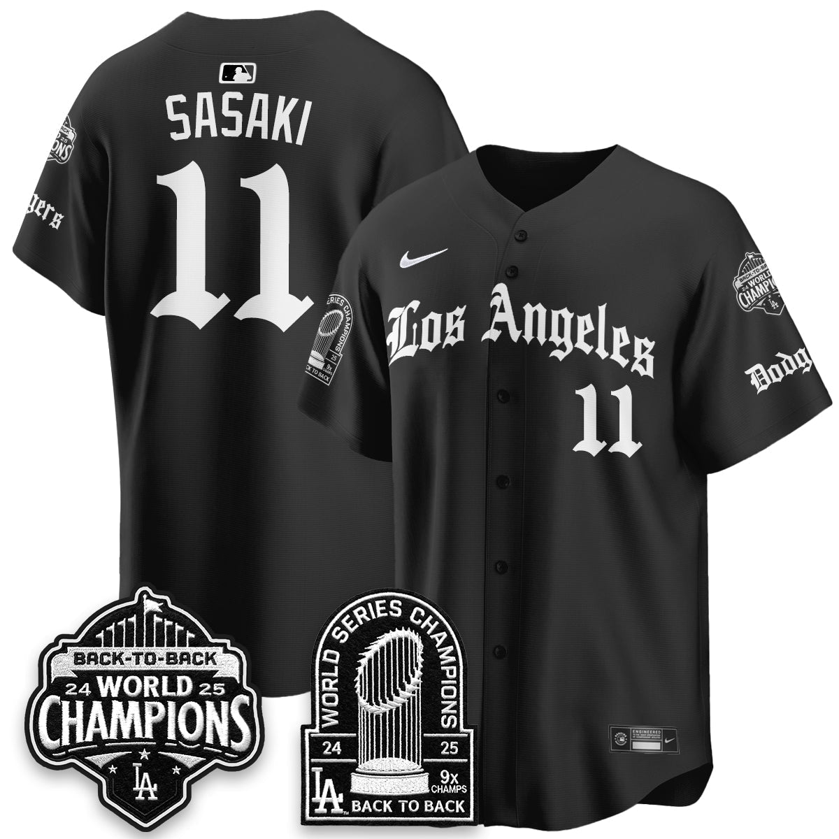 LAD WS Champions Back 2 Back Patch Vapor Premier Limited Gothic Edition Jersey - Stitched