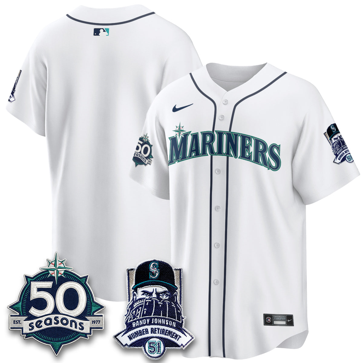 SEA Randy Johnson Vapor Limited Jersey V2- All Stitched
