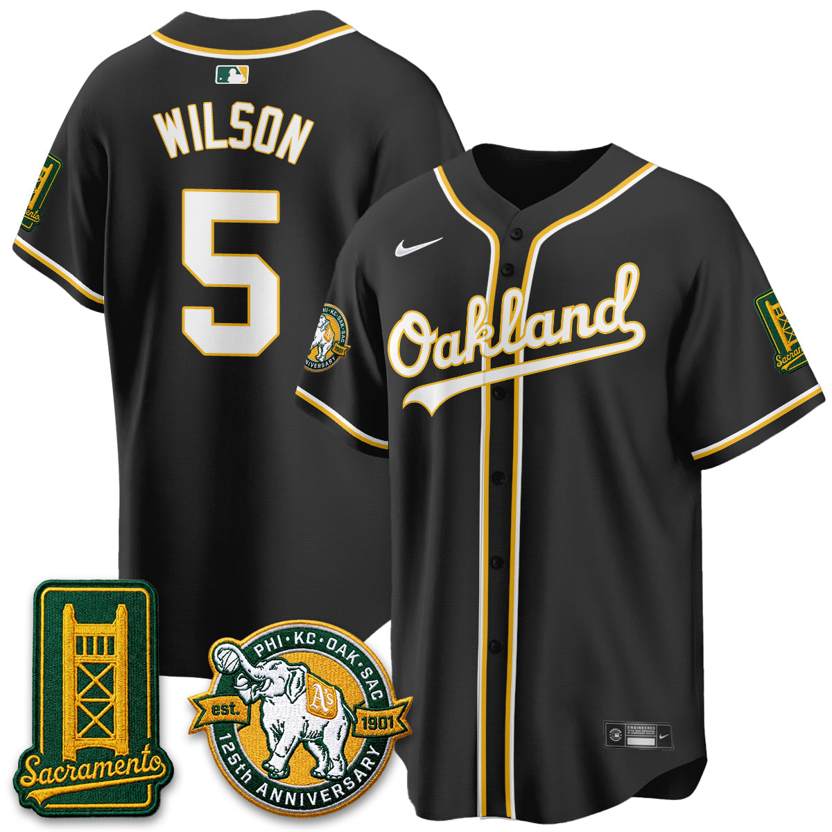 OAK 2026 Black Out Style - Celebrating 125 Years -  Limited Vapor Jersey - All Stitched