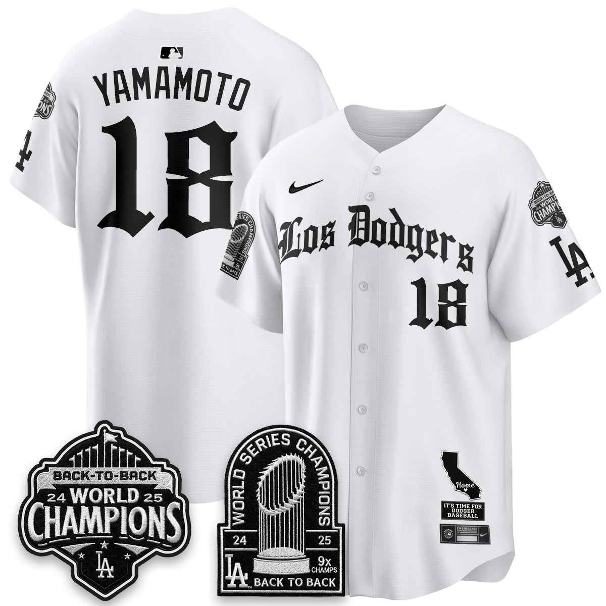 LAD World Series Champions Vapor Premier Limited Gothic Edition Jersey - All Stitched