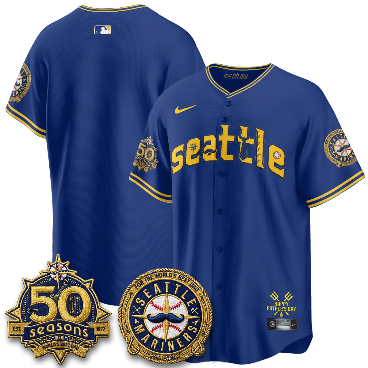 SEA Happy Father's Day Vapor Jersey - Stitched