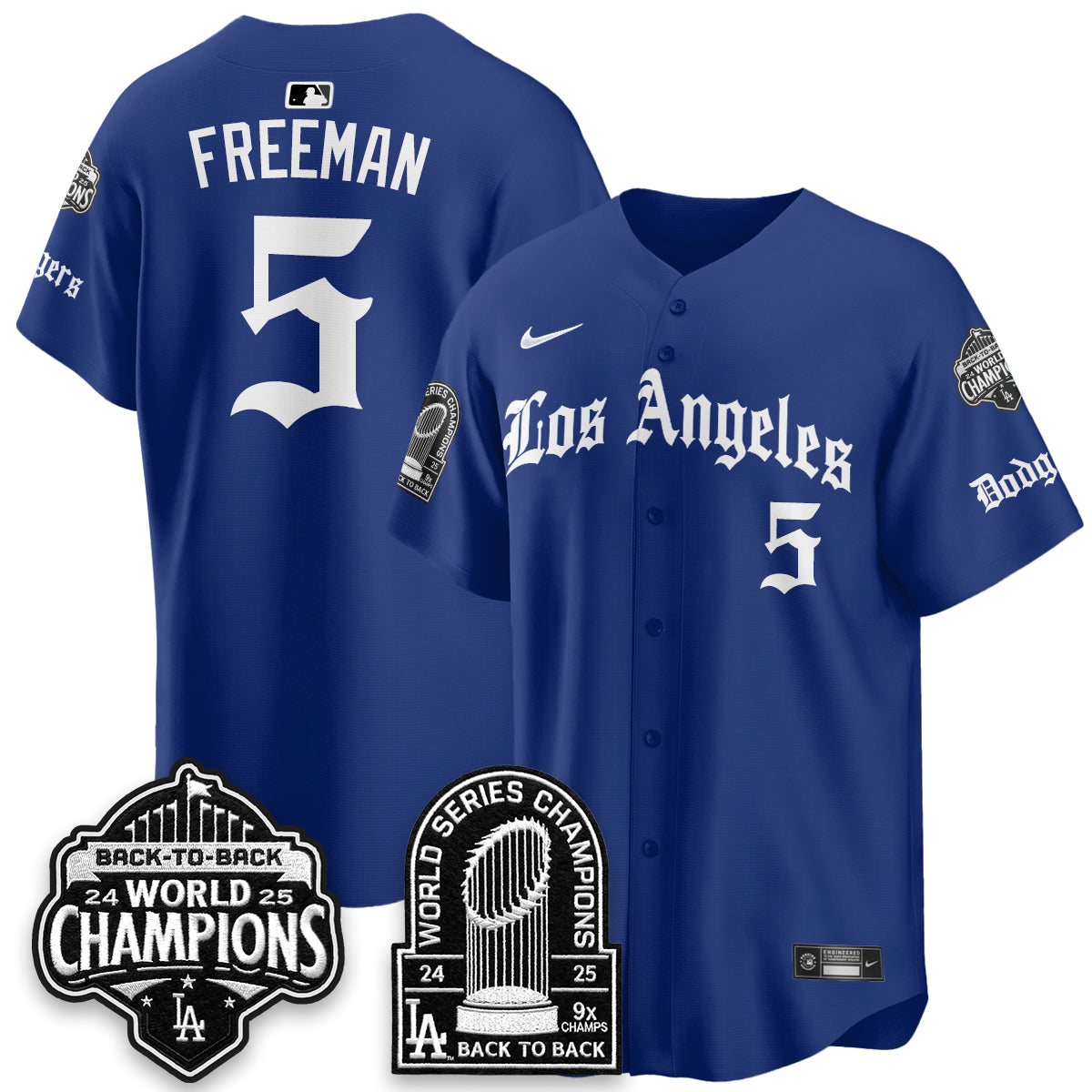 LAD WS Champions Back 2 Back Patch Vapor Premier Limited Gothic Edition Jersey - All Stitched