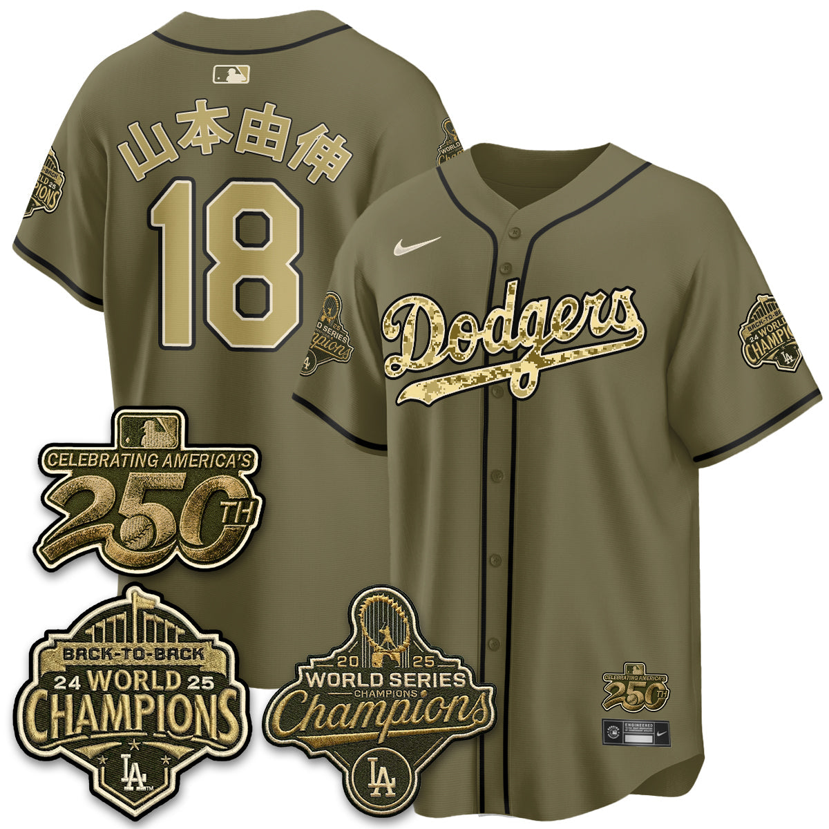 LAD Military Appreciation Game Day Jersey -Stitched