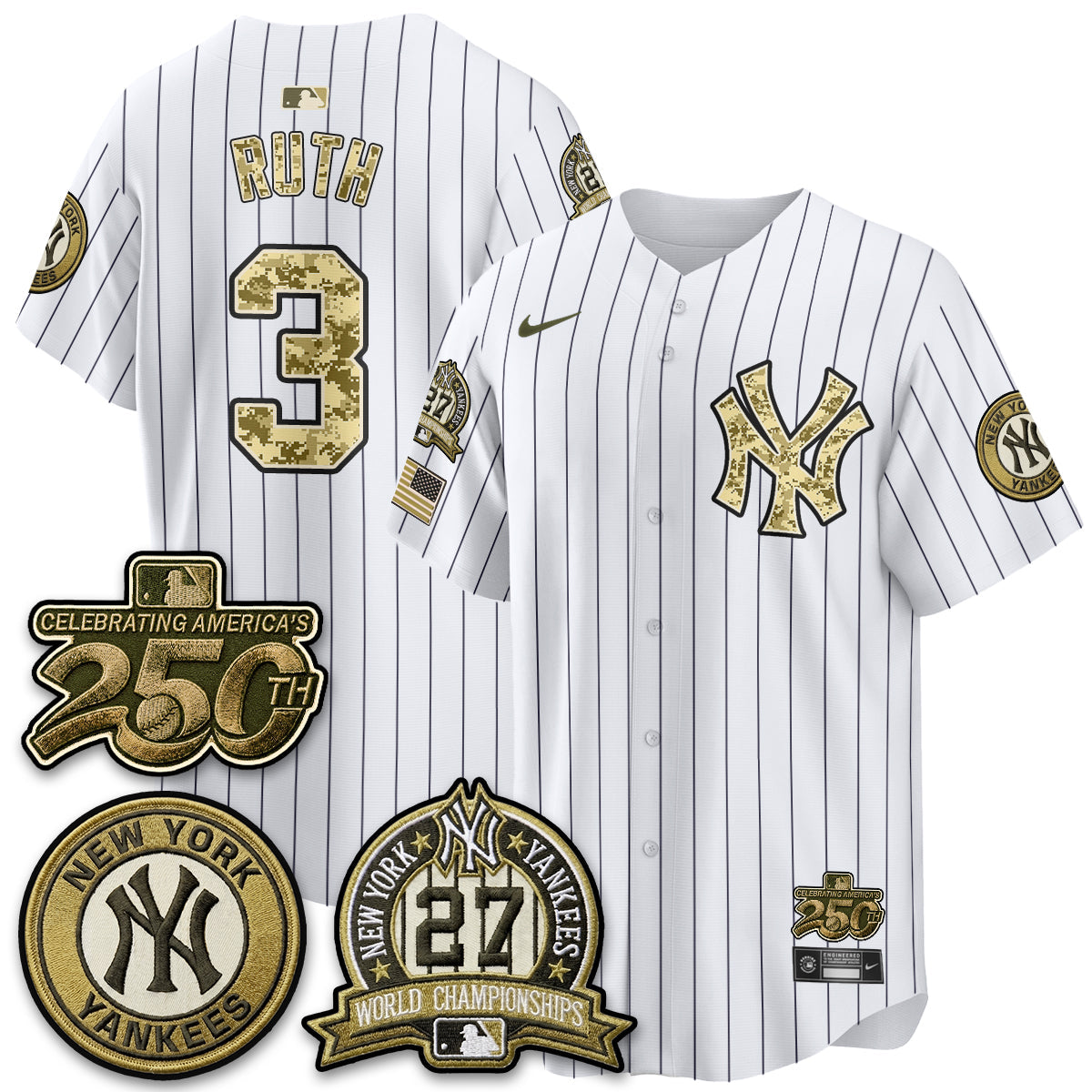 NYY Salute to Service 2026 Vapor Limited Jersey - Stitched