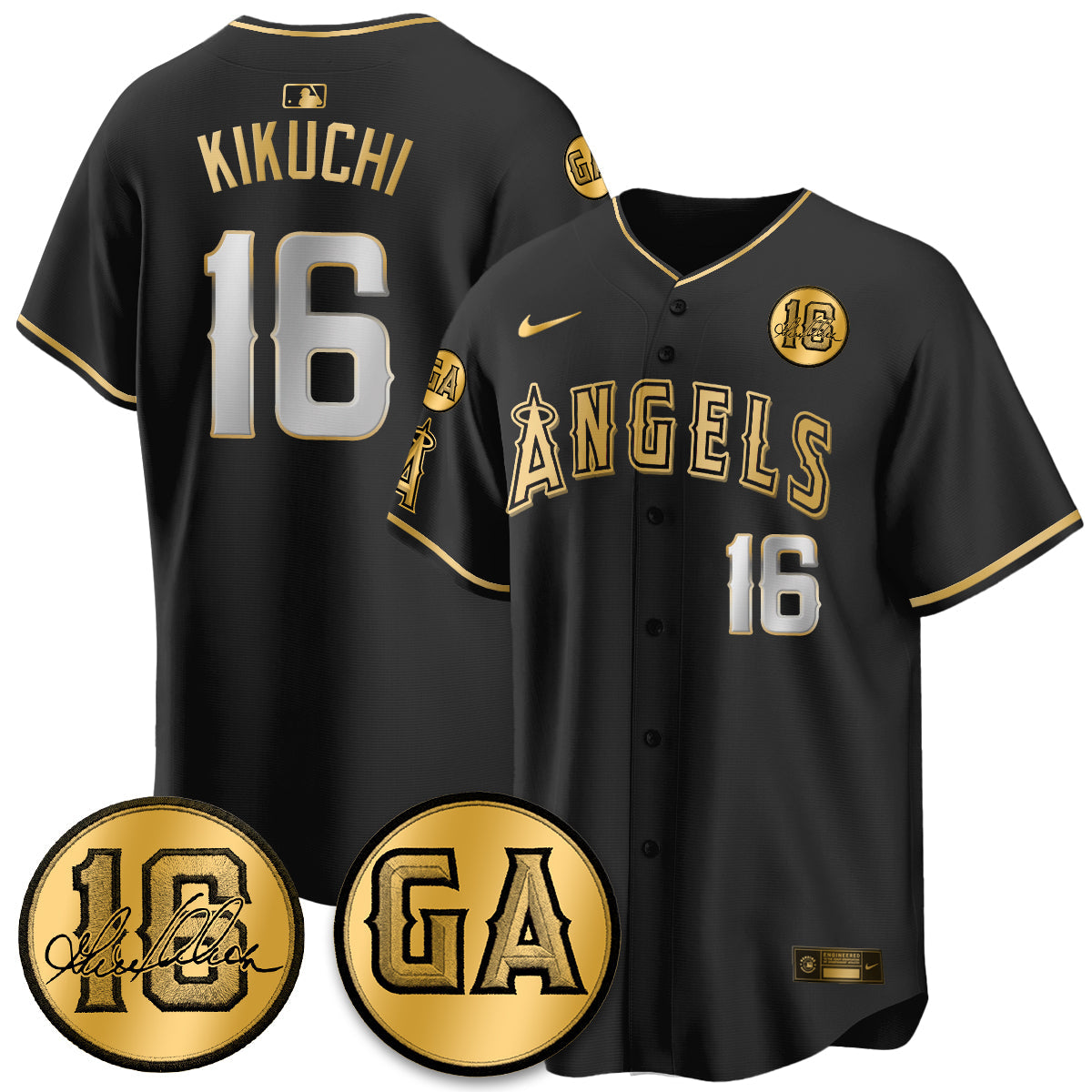 LAA Garret Anderson Tribute Patch Vapor Jersey - All Stitched V2