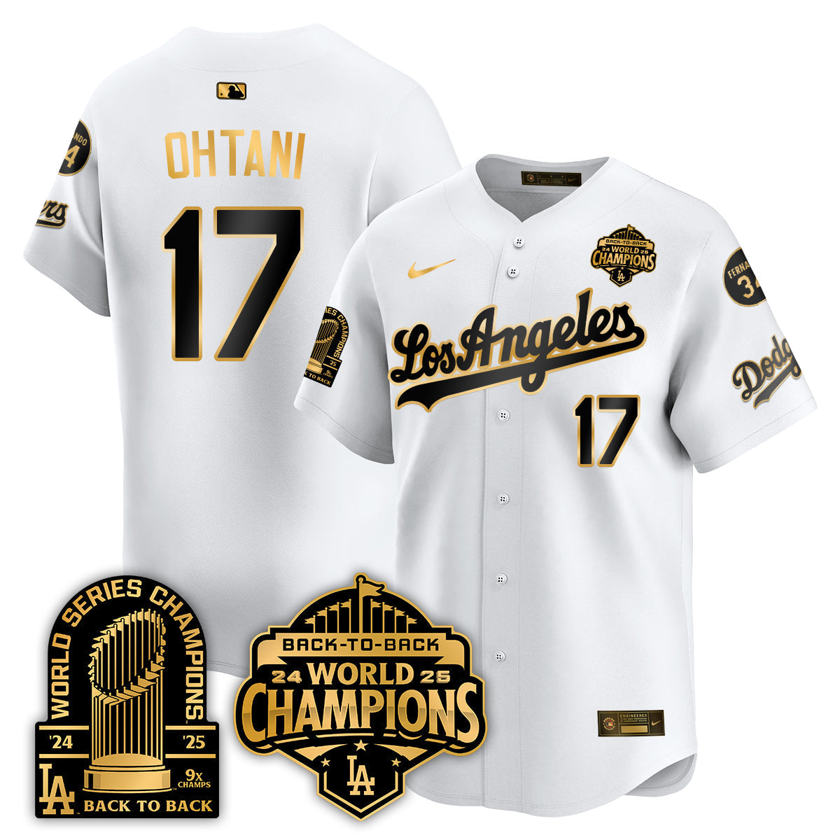 LAD Alternate  Vapor Limited Jersey - 9x Champs - Stitched