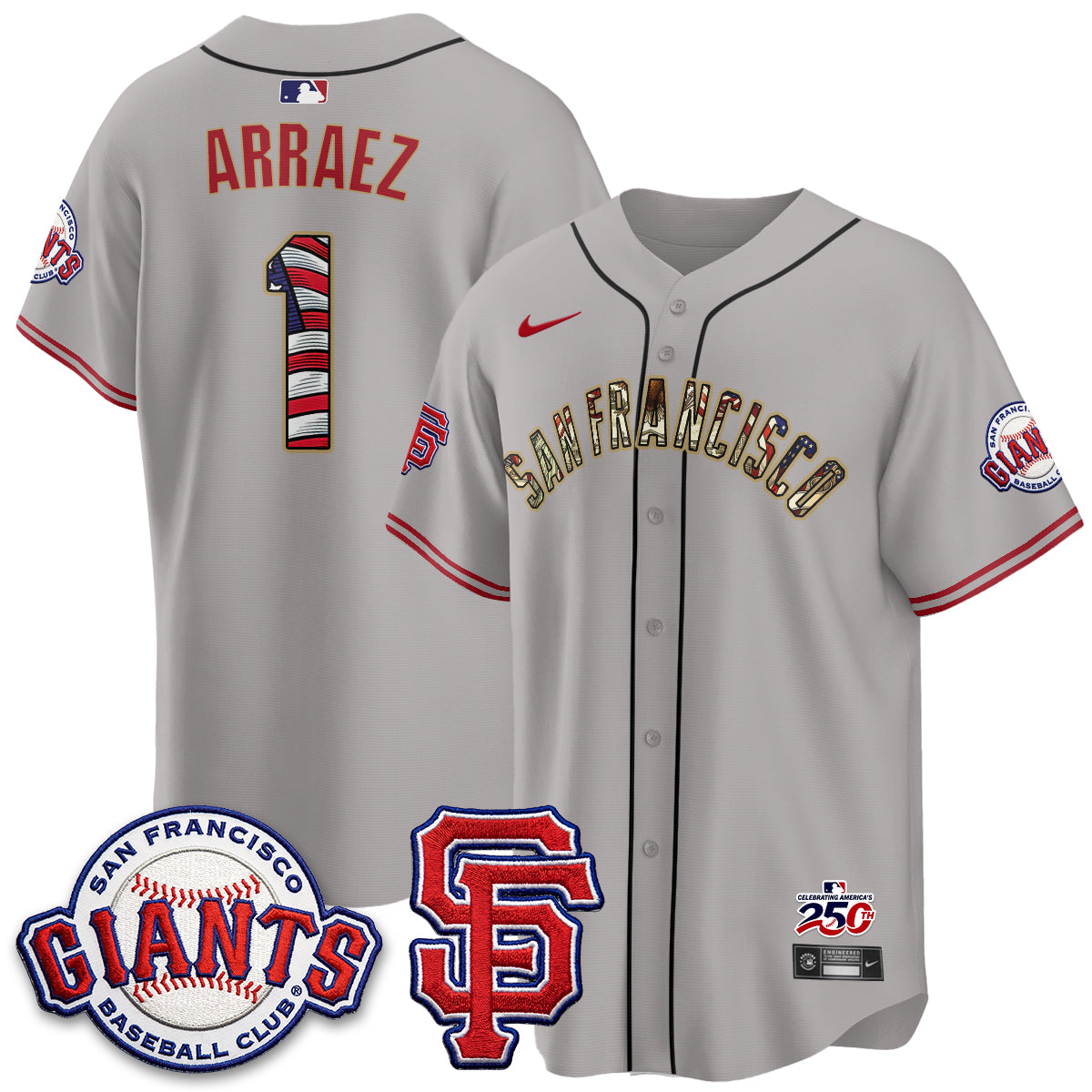 San Francisco Giants2026 Independence Day USA Jersey - All Stitched