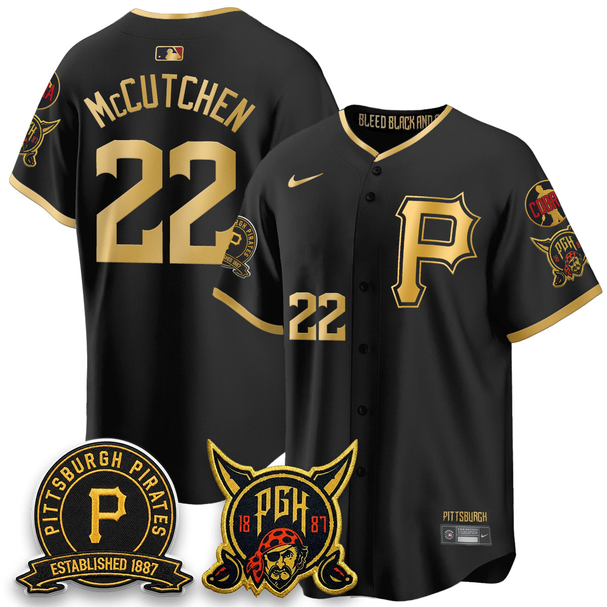 PIT Vapor Limited Jersey - Cobra & Est 1887 Patch - All Stitched