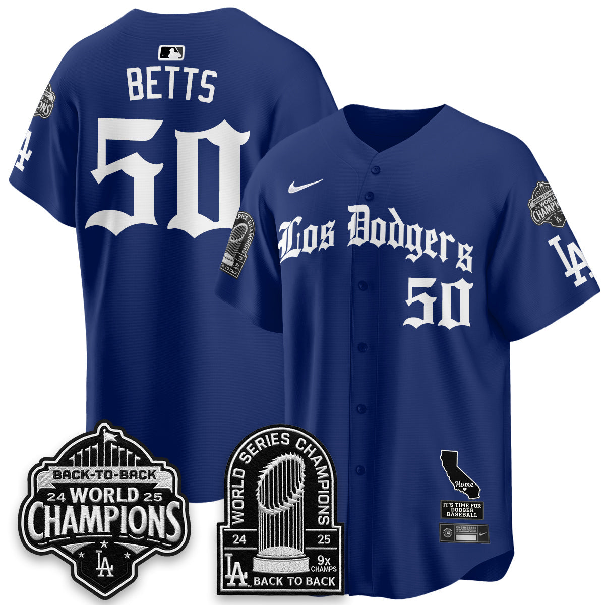 LAD World Series Champions Vapor Premier Limited Gothic Edition Jersey - All Stitched