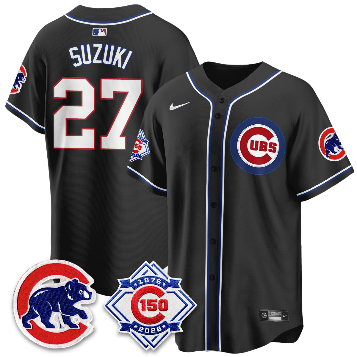 CHC 150th Anniversary Black Out Style Vapor Premier Limited Jersey - All Stitched