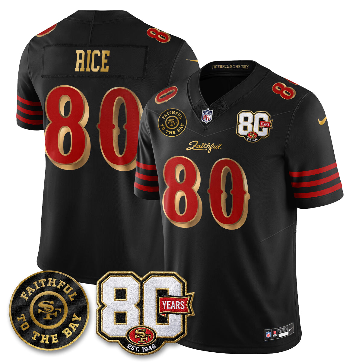 SF “Rivalries” Vapor Limited Jersey - Faithful To The Bay Patch - All Stitched