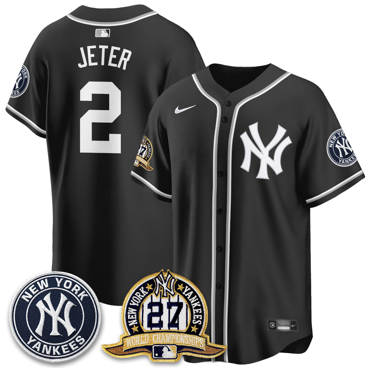 NYY 2026 Black Out Style Vapor Limited Jersey - All Stitched