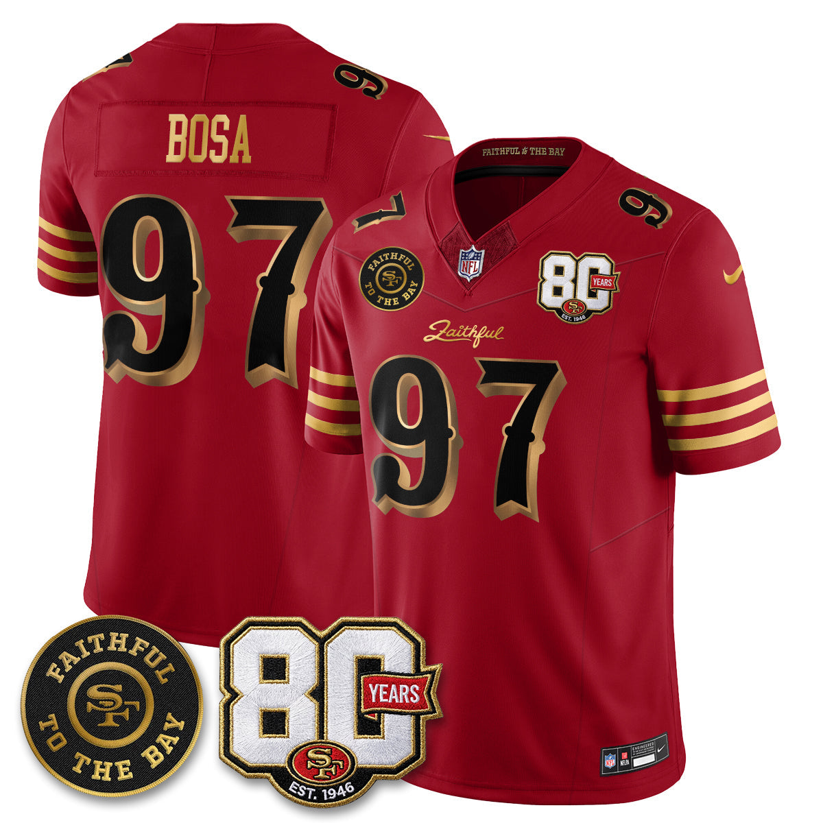 SF “Rivalries” Vapor Limited Jersey - Faithful To The Bay Patch - All Stitched