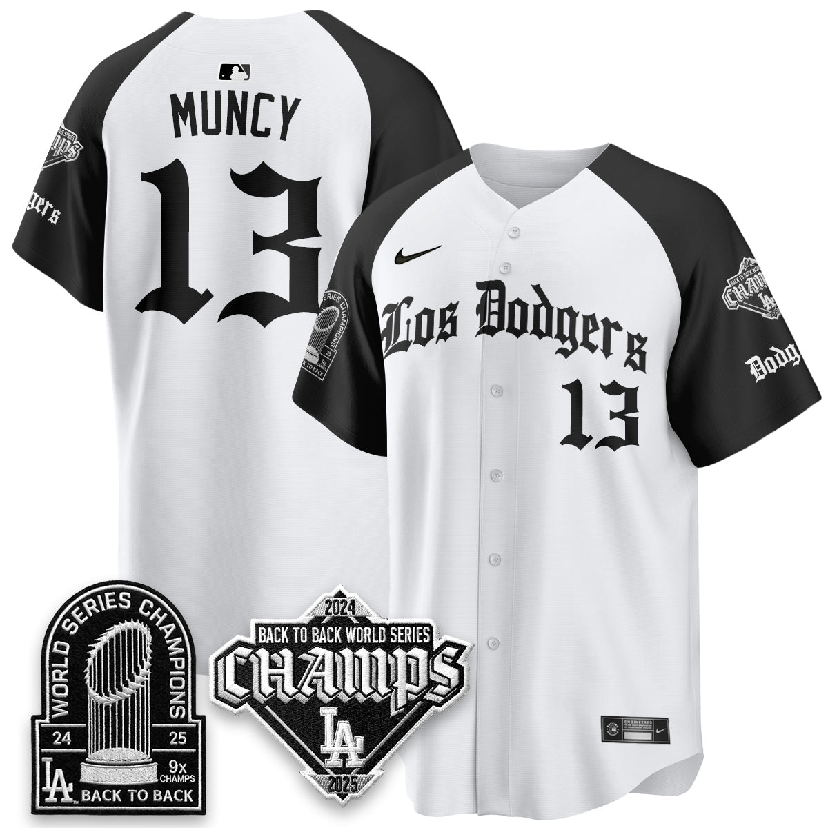 LAD World Series Champions B2B Patch Vapor Premier Limited Gothic Edition Jersey - All Stitched