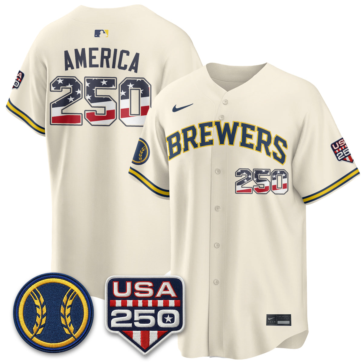 MIL Fourth of July Vapor Limited Jersey - Stitched