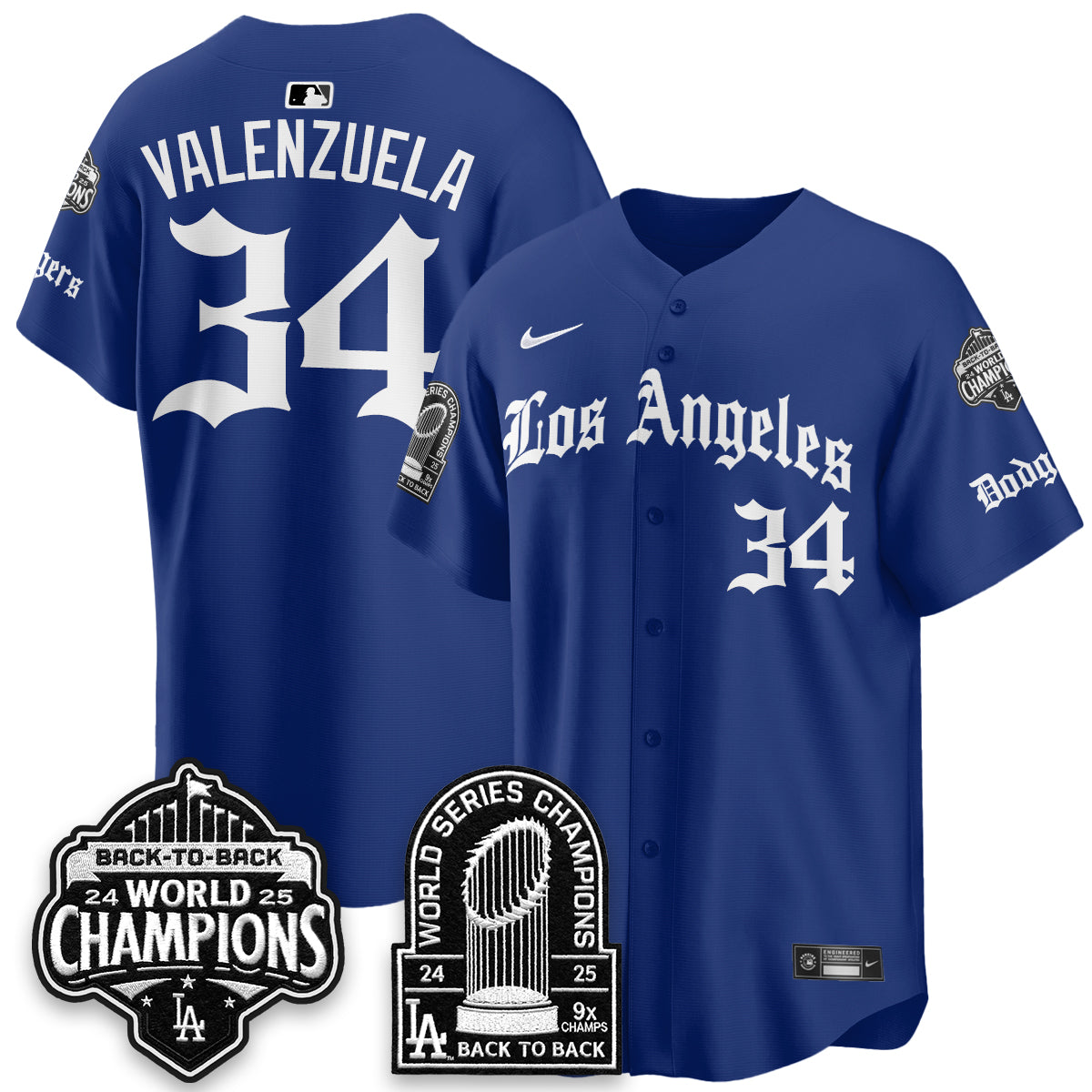 LAD WS Champions Back 2 Back Patch Vapor Premier Limited Gothic Edition Jersey - All Stitched