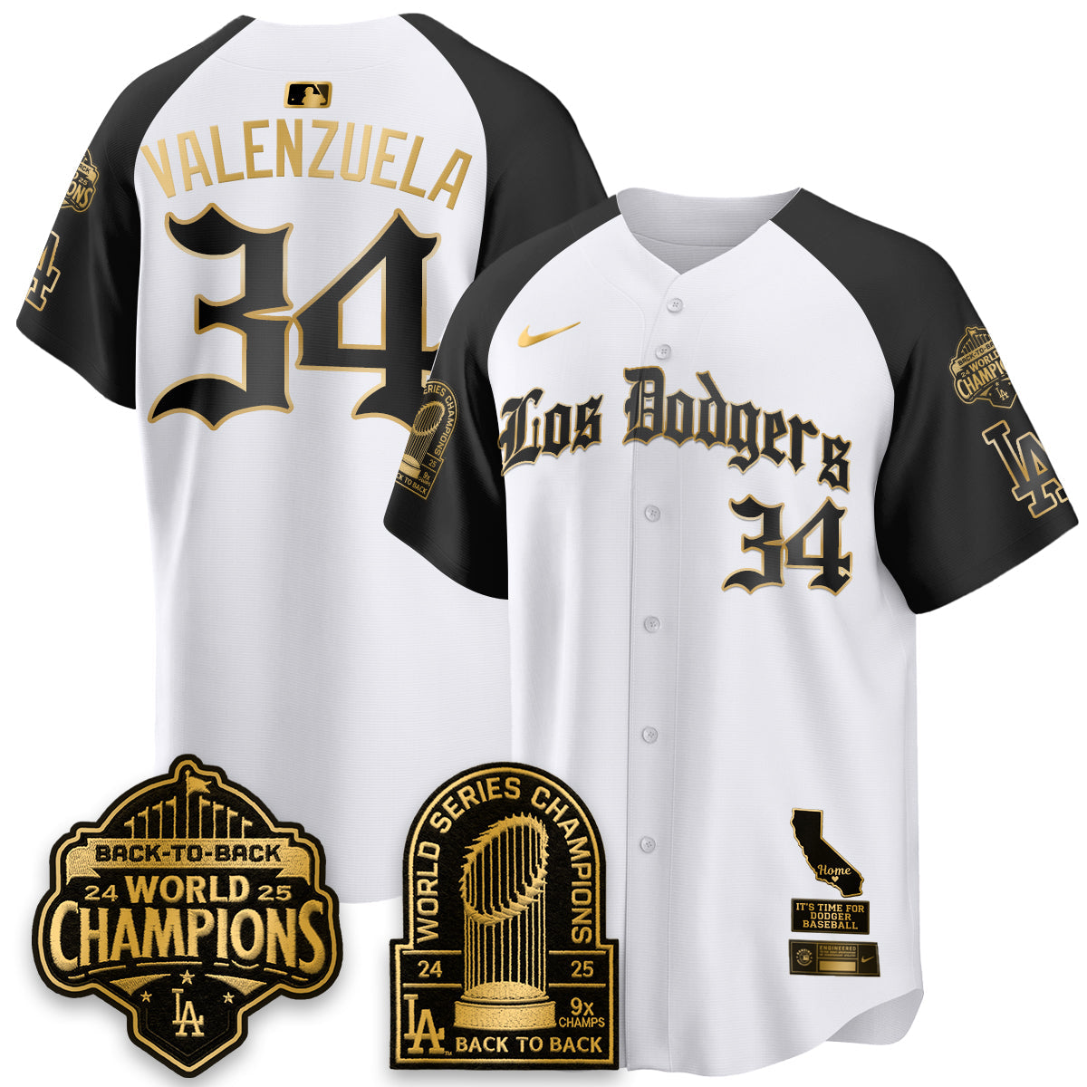 LAD World Series Champions Vapor Premier Limited Gothic Edition Jersey - All Stitched