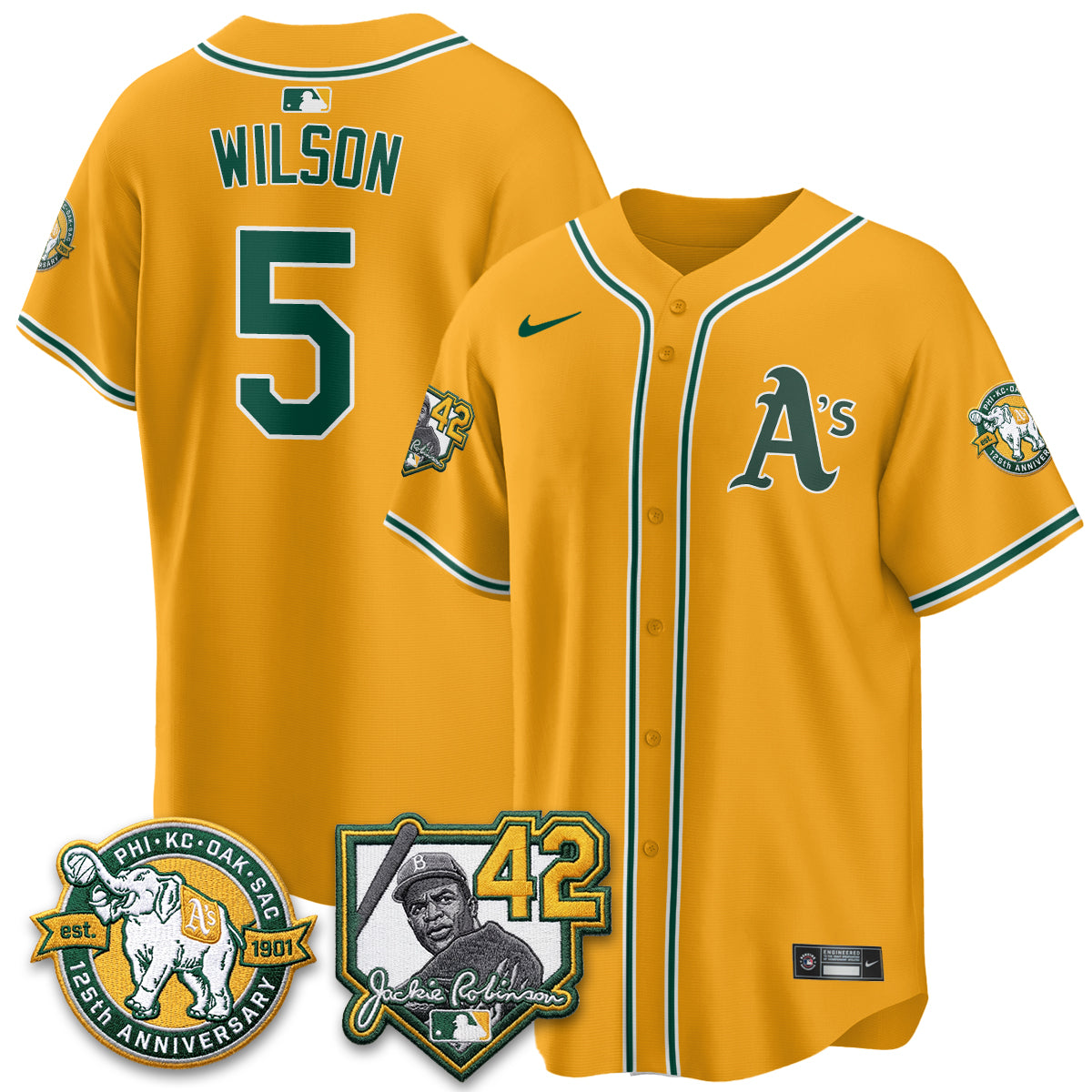 OAK 2026 Jackie Robinson Day - Celebrating 125 Years Limited Vapor Jersey - All Stitched