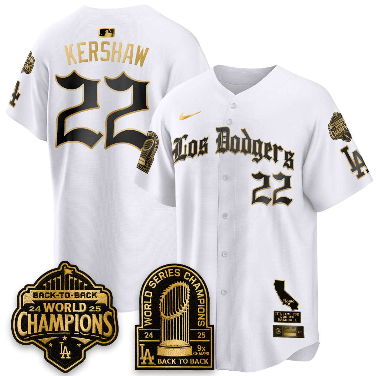 LAD World Series Champions Vapor Premier Limited Gothic Edition Jersey - All Stitched