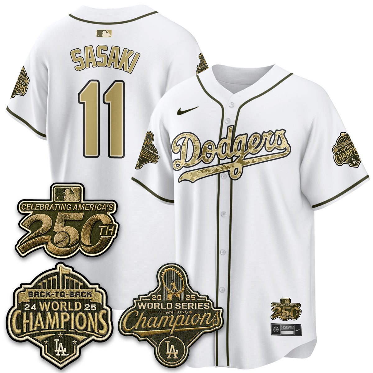 LAD Military Appreciation Game Day Jersey -Stitched
