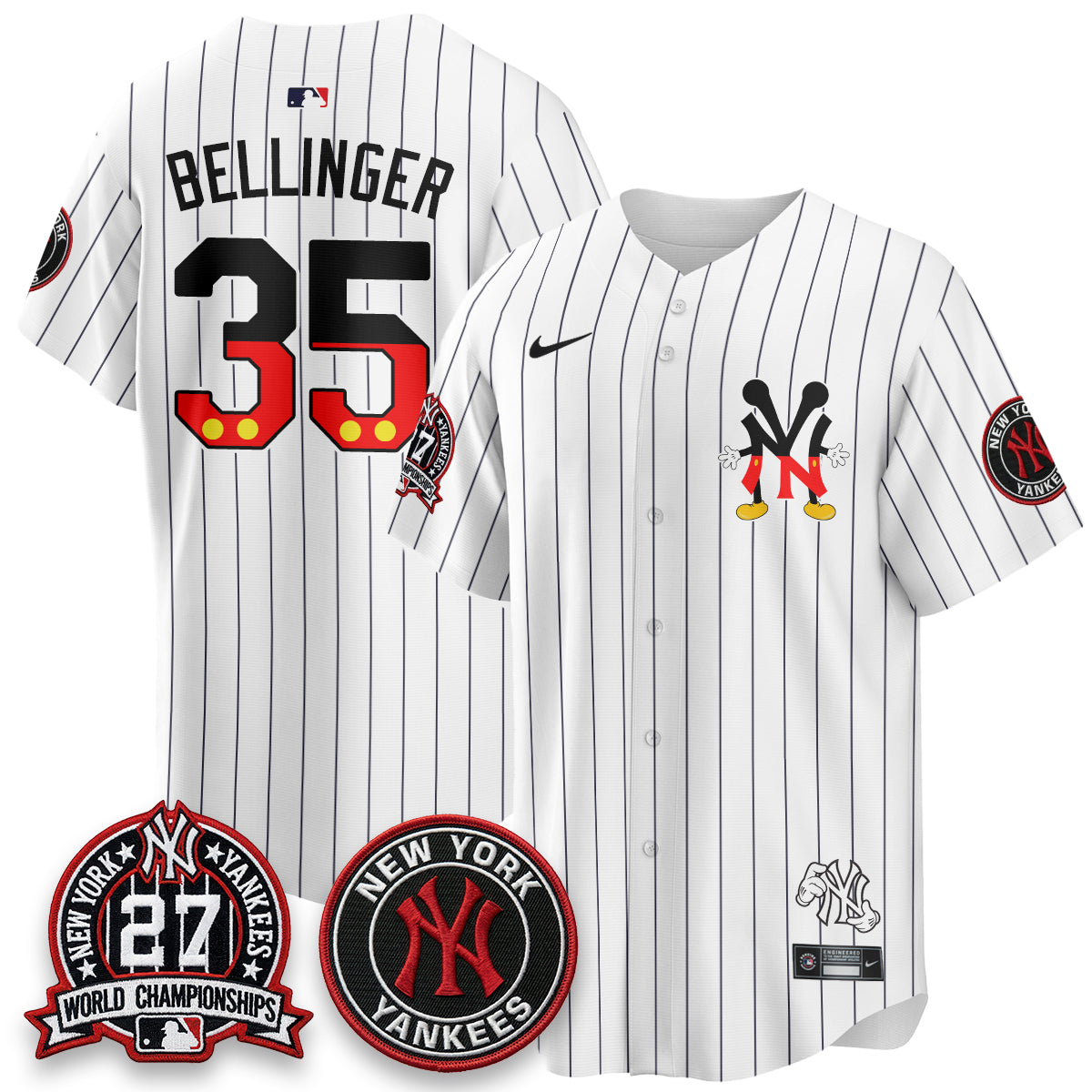 NYY x Mouse Vapor Limited Jersey - Stitched