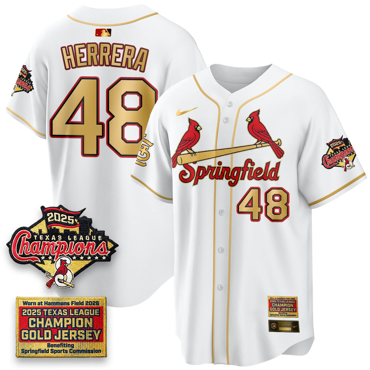STL Springfield's Championship Gold Limited Jerseys - All Stitched