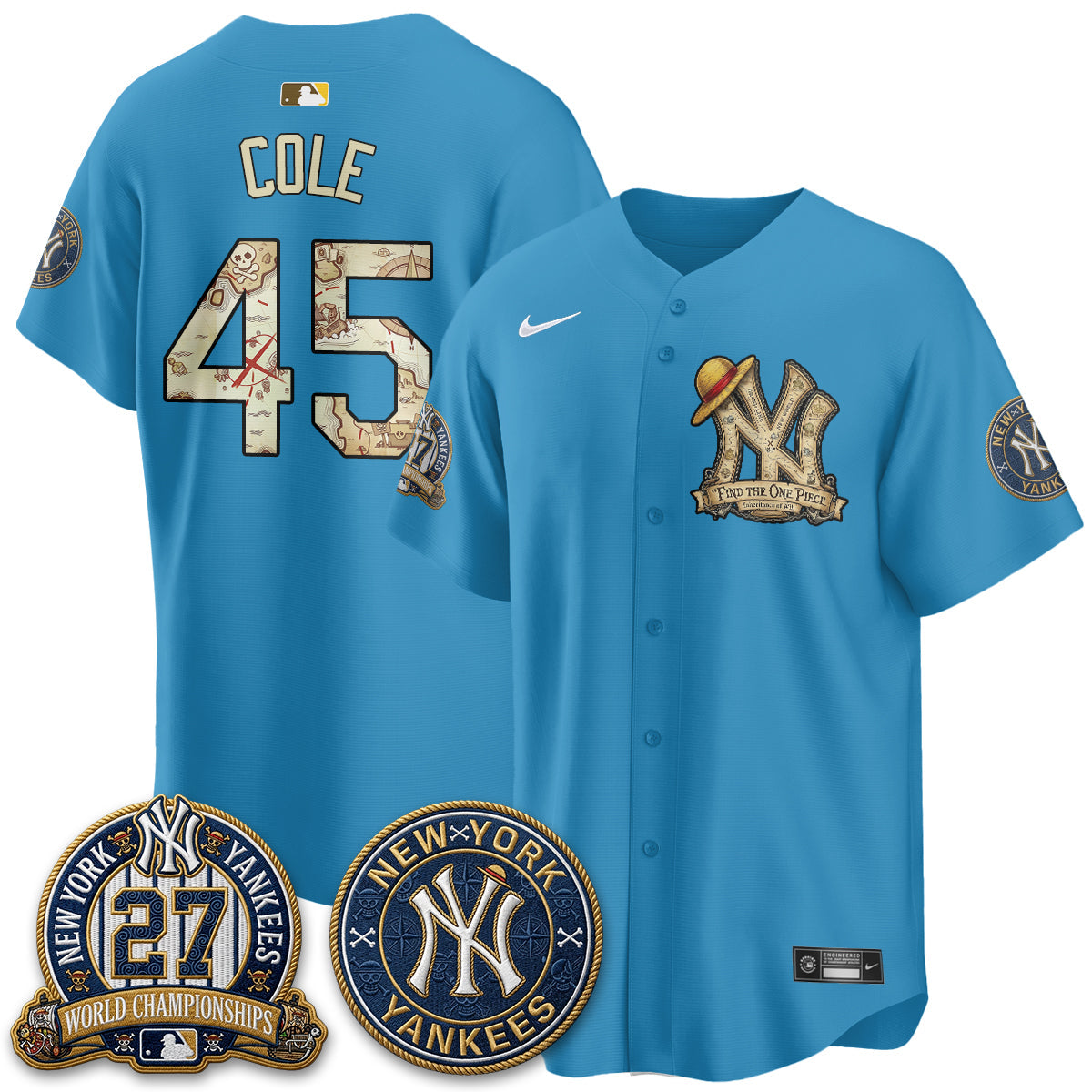 NYY x OP Japanese Cartoon Limited Jersey -  Stitched